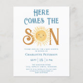 Papier Le Budget Arrive L'Invitation Du Fils Baby shower (Devant)