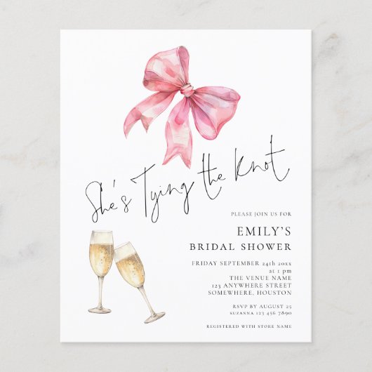 Papier Le Budget Attache La Fête des mariées De La Bow Ro (Devant)