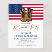 Papier Le budget de la retraite militaire Bottes le drape (Devant)