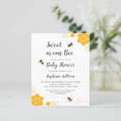 Papier Le budget doux comme peut être Baby shower invitat (Debout devant)