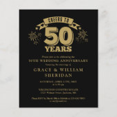 Papier Le budget encourage à 50e anniversaire Invitation (Devant)