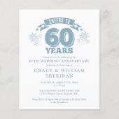 Papier Le budget encourage à 60e anniversaire Invitation (Devant)