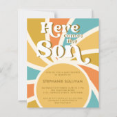 Papier Le Budget Ici Le Fils Baby shower Invitation (Devant)