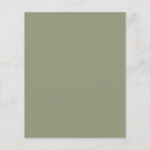 Papier Le Budget Mariage Sage Vert Blanc Élégant Invitati (Dos)