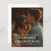 Papier Le budget n'a pas pu attendre le Faire-part Mariag (Devant / Derrière)