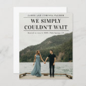 Papier Le budget n'a pas pu attendre le Faire-part Mariag (Devant / Derrière)