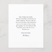 Papier Le budget n'a pas pu attendre le Faire-part Mariag (Dos)