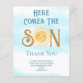 Papier Le Budget Voilà Le Baby shower Fils Merci (Devant)