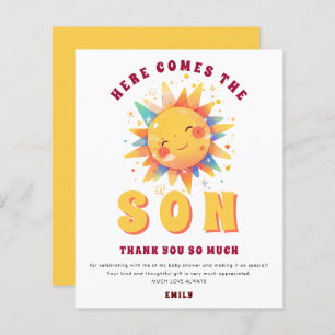 Papier Le Budget Voilà Le Baby shower Fils Merci