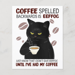 Papier Le Café Écrit À L'Arrière Est Eeffoc Sait Juste Qu