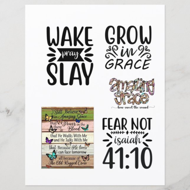 Papier Le chrétien religieux Jésus cite la Bible Verse (Devant)