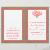 Papier Le Corail Sur Burlap Boho Beach Wedding Collection (Devant)