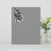 Papier Le dragon chinois à la toiture de tatouage (Debout devant)