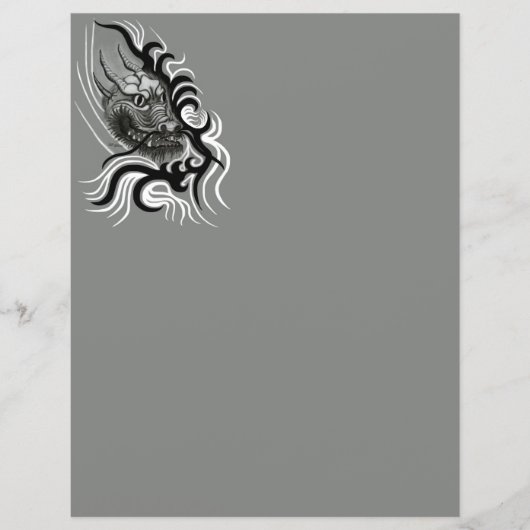 Papier Le dragon chinois à la toiture de tatouage (Devant)