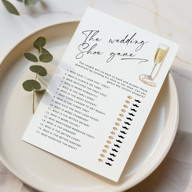 Papier Le jeu de chaussures mariage Pearls et Prosecco je (Créateur téléchargé)