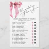 Papier Le jeu de chaussures mariage Pink Bow Bridal (Devant)