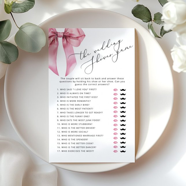 Papier Le jeu de chaussures mariage Pink Bow Bridal (Créateur téléchargé)