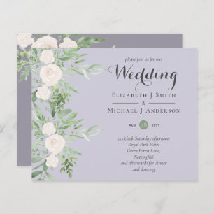 Papier LE MARIAGE DU BUDGET Floral DE Dusty LAVENDER Sage