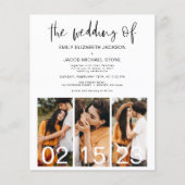 Papier Le Mariage du code QR minimaliste Simple (Devant)