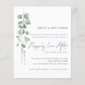 Papier Le Mariage Eucalyptus du budget joyeusement après  (Devant)