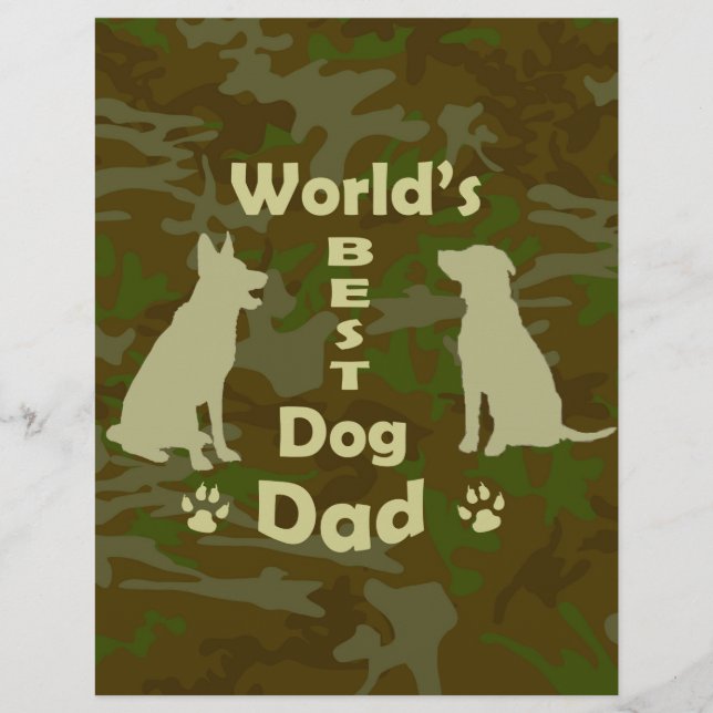 Papier Le meilleur papa de chien du monde (Devant)