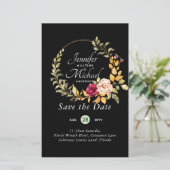 Papier Le moins cher Économisez les dates Floral Wreath B (Debout devant)