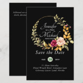 Papier Le moins cher Économisez les dates Floral Wreath B (Devant / Derrière)