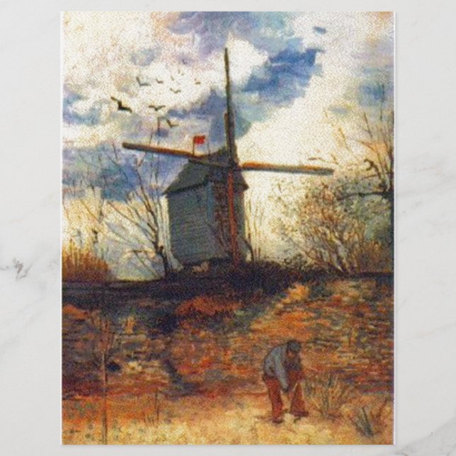 Papier Le Moulin de la Galette Van Gogh (Devant)
