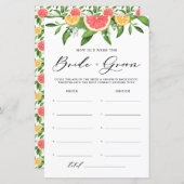 Papier Le pamplemousse l'âge de la mariée et de la pièce (Devant / Derrière)