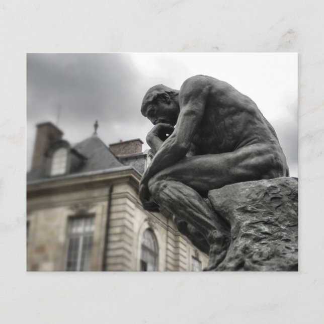 Papier Le penseur Rodin Paris Sculpture (Devant)