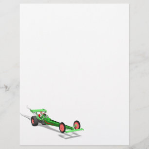 Papier Le Père Noël Conduit Un Dragster