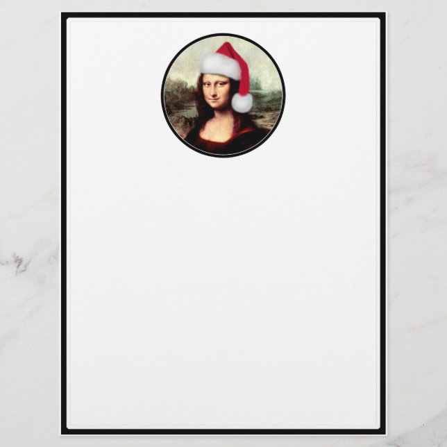 Papier Le Père Noël de Mona Lisa (Devant)