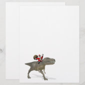 Papier Le Père Noël En Train De Circuler Sur Trex (Devant / Derrière)