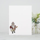 Papier Le Père Noël Jouant au banjo (Debout devant)