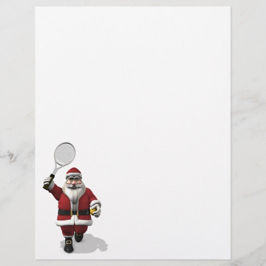 Papier Le Père Noël Jouant Au Tennis (Devant)