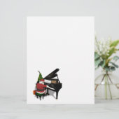 Papier Le Père Noël Jouer Piano (Debout devant)