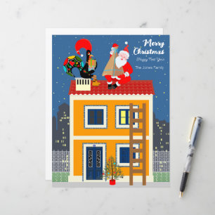 Papier Le Père Noël rencontre le Coq portugais