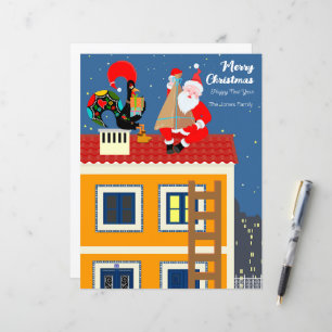 Papier Le Père Noël rencontre le Coq portugais