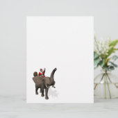 Papier Le Père Noël Se Rend Sur Elephant (Debout devant)