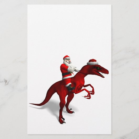 Papier Le Père Noël Sur Dino (Devant)