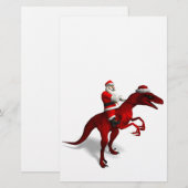 Papier Le Père Noël Sur Dino (Devant / Derrière)