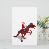 Papier Le Père Noël Sur Dino (Debout devant)