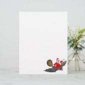 Papier Le Père Noël Sur La Chauve Volante (Debout devant)