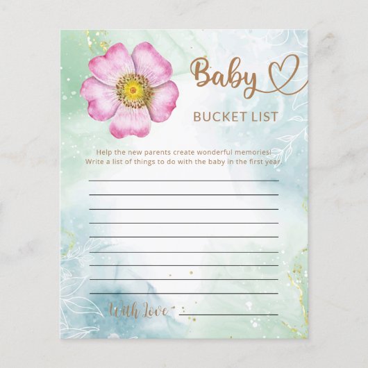 Papier Le Petit Fleur sauvage Est Sur Le Chemin De Bucket (Devant)