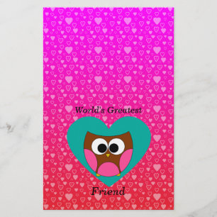 Papier Le plus grand hibou ami du monde