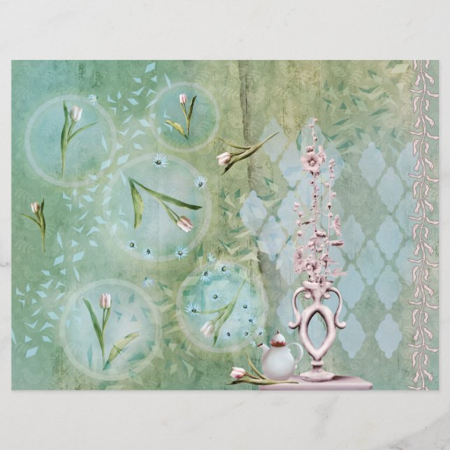 Papier Le printemps vient avec les tulipes (Devant)