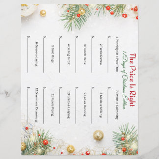 Papier Le prix est correct - 12 Jours de Noël Edition