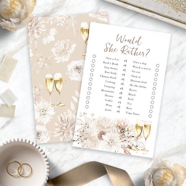 Papier Le Procureur Préférerait-Elle Jouer (Prosecco Would She Rather Game
)