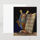 Papier Le prophète Moïse avec les tablettes de la loi (Devant / Derrière)