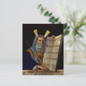 Papier Le prophète Moïse avec les tablettes de la loi (Debout devant)